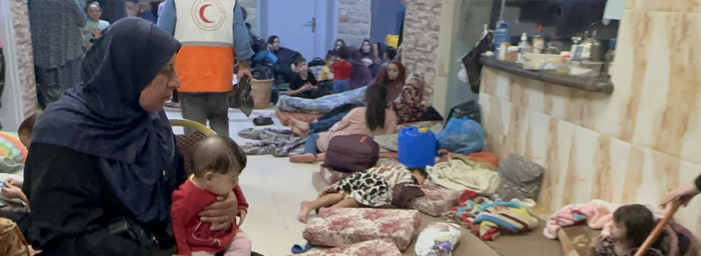 パレスチナの医療施設における避難民
